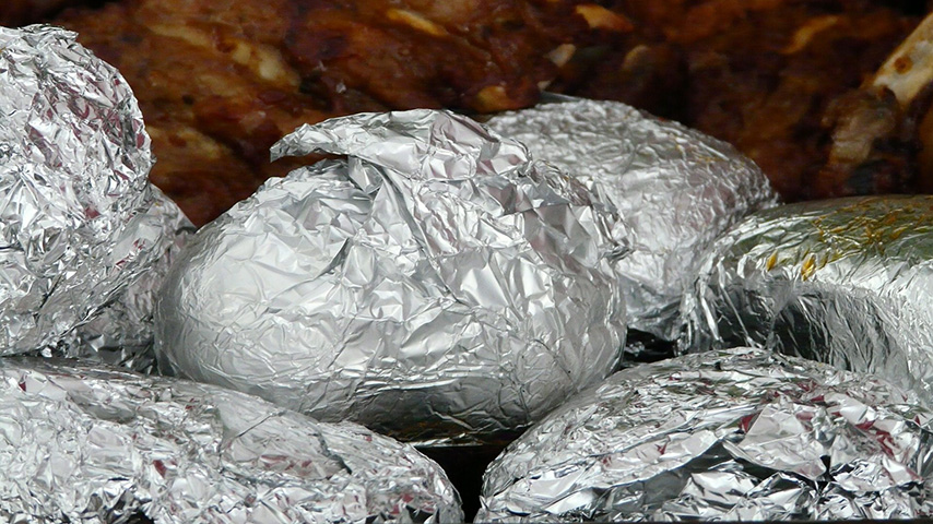 cibo avvolto in alluminio